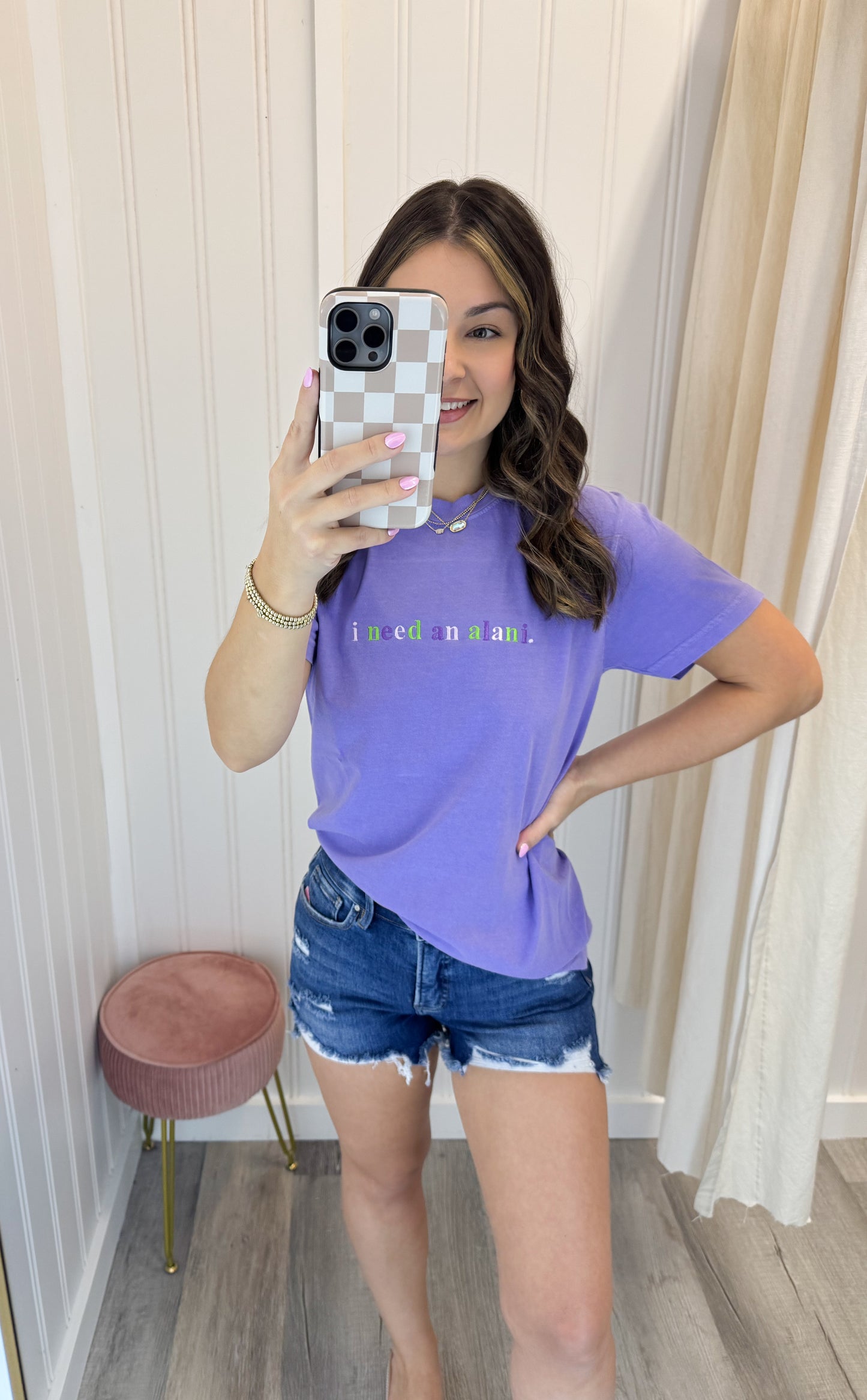i need an alani embroidered tee