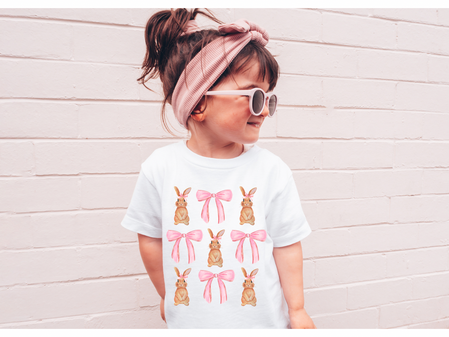 Pink Bows Bunny Tee
