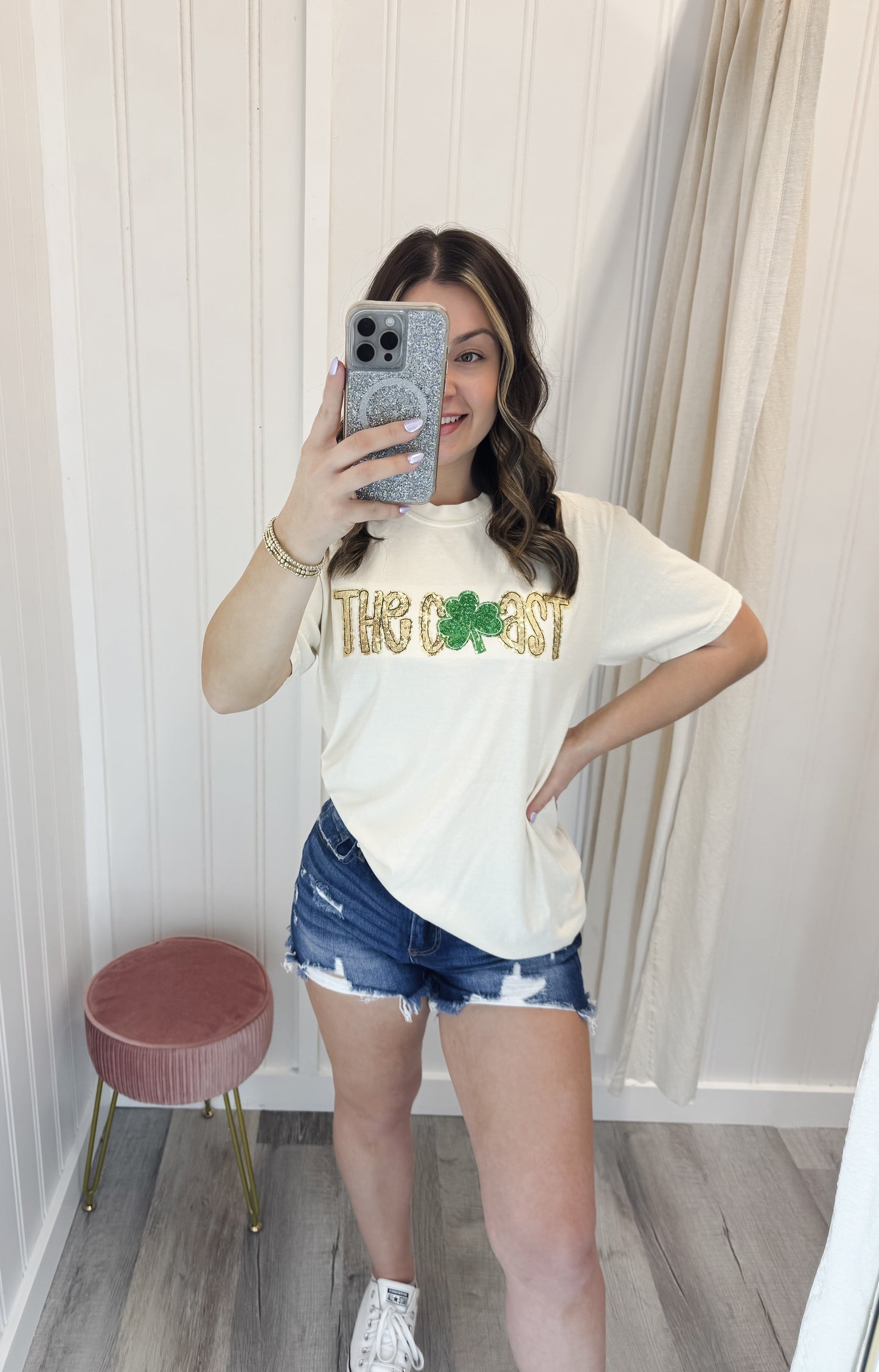 The Coast Shamrock Sequin Tee
