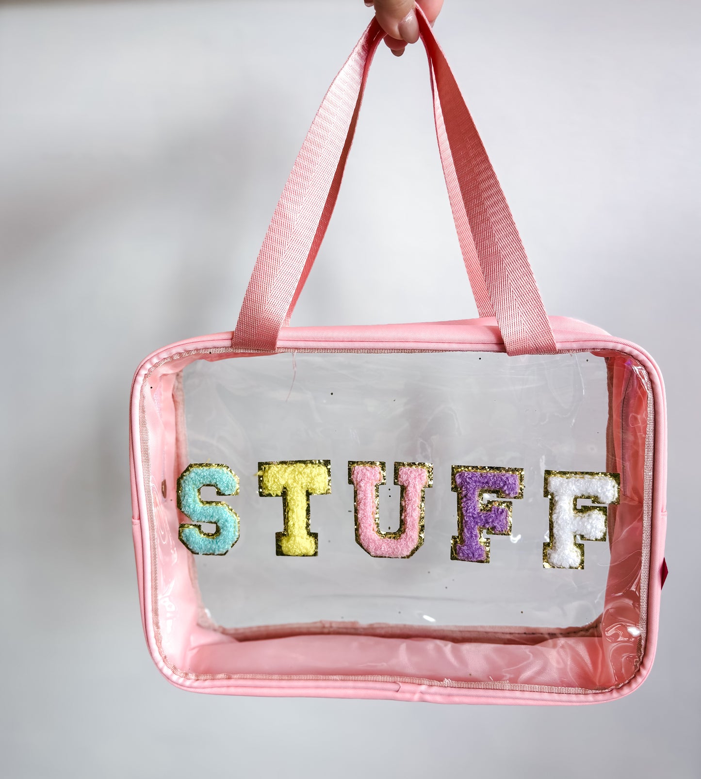 "Stuff" Chenille Patch Bag