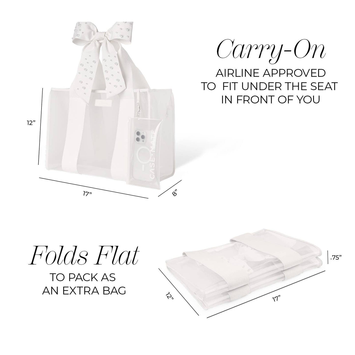 Special Edition Bow Ivory Pearl Beach Jelly Tote