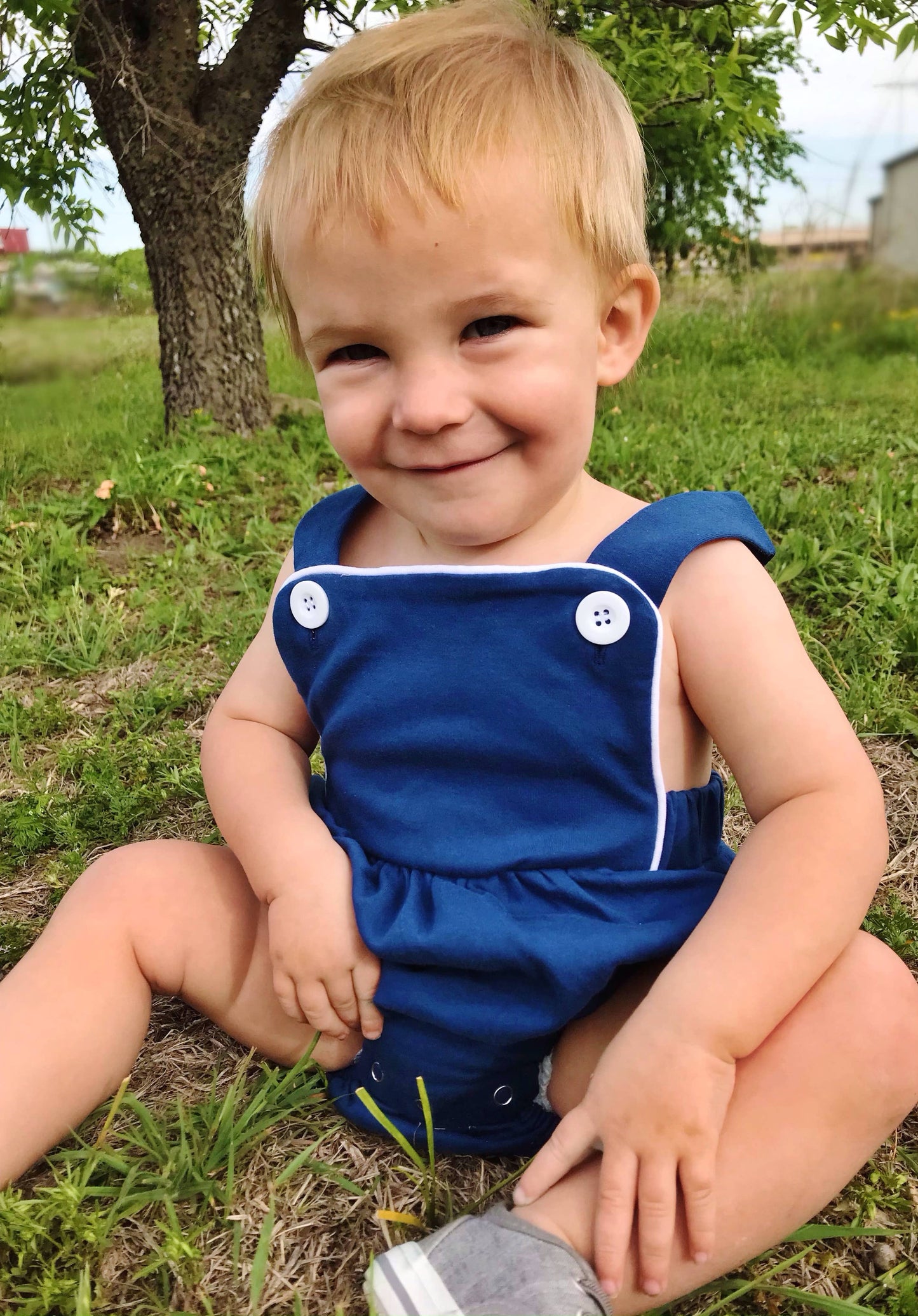 Unisex Knit Sunsuit - Navy