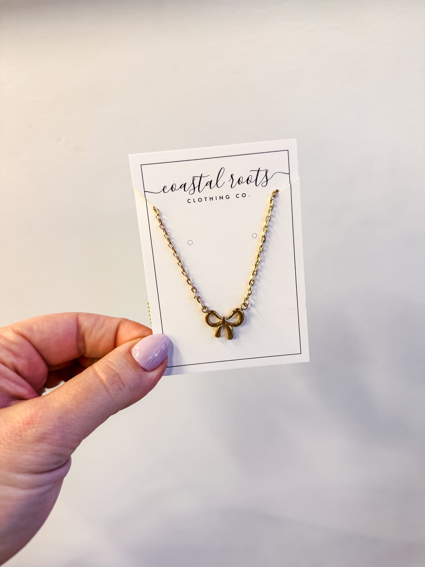 Gold Bow Necklace