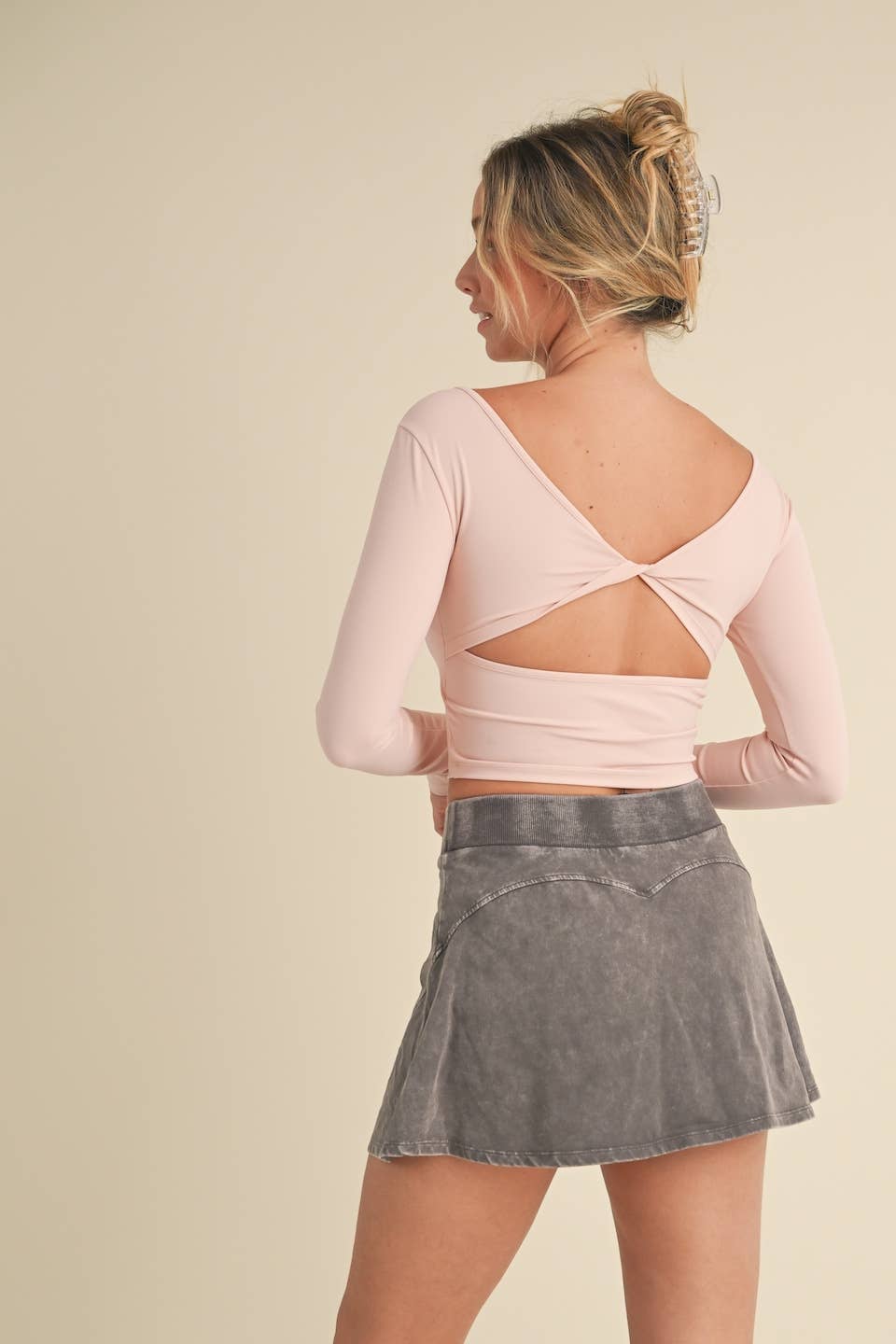 Twist Back Long Sleeve Top
