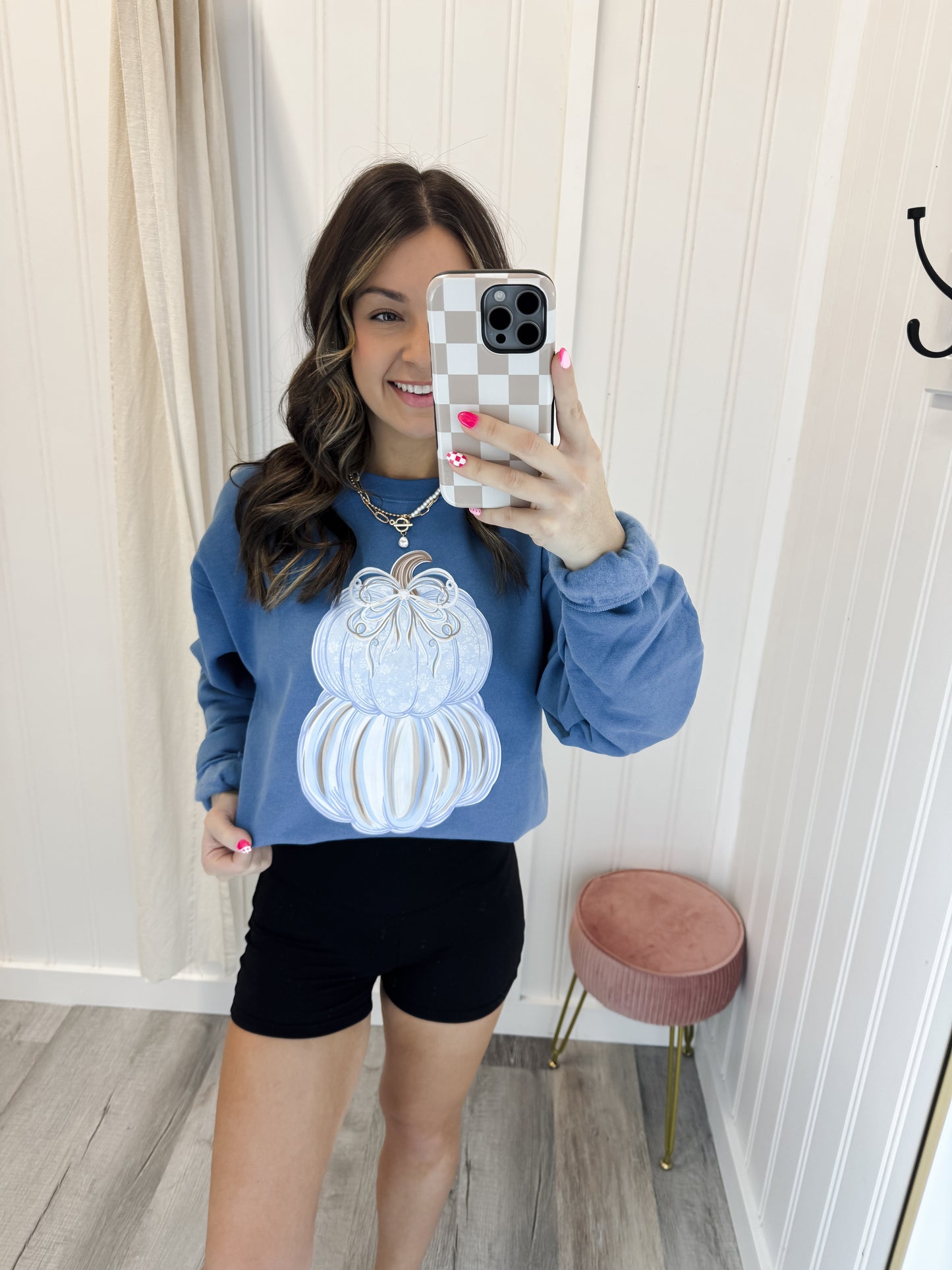 Stacked Blue Pumpkins Sweatshirt