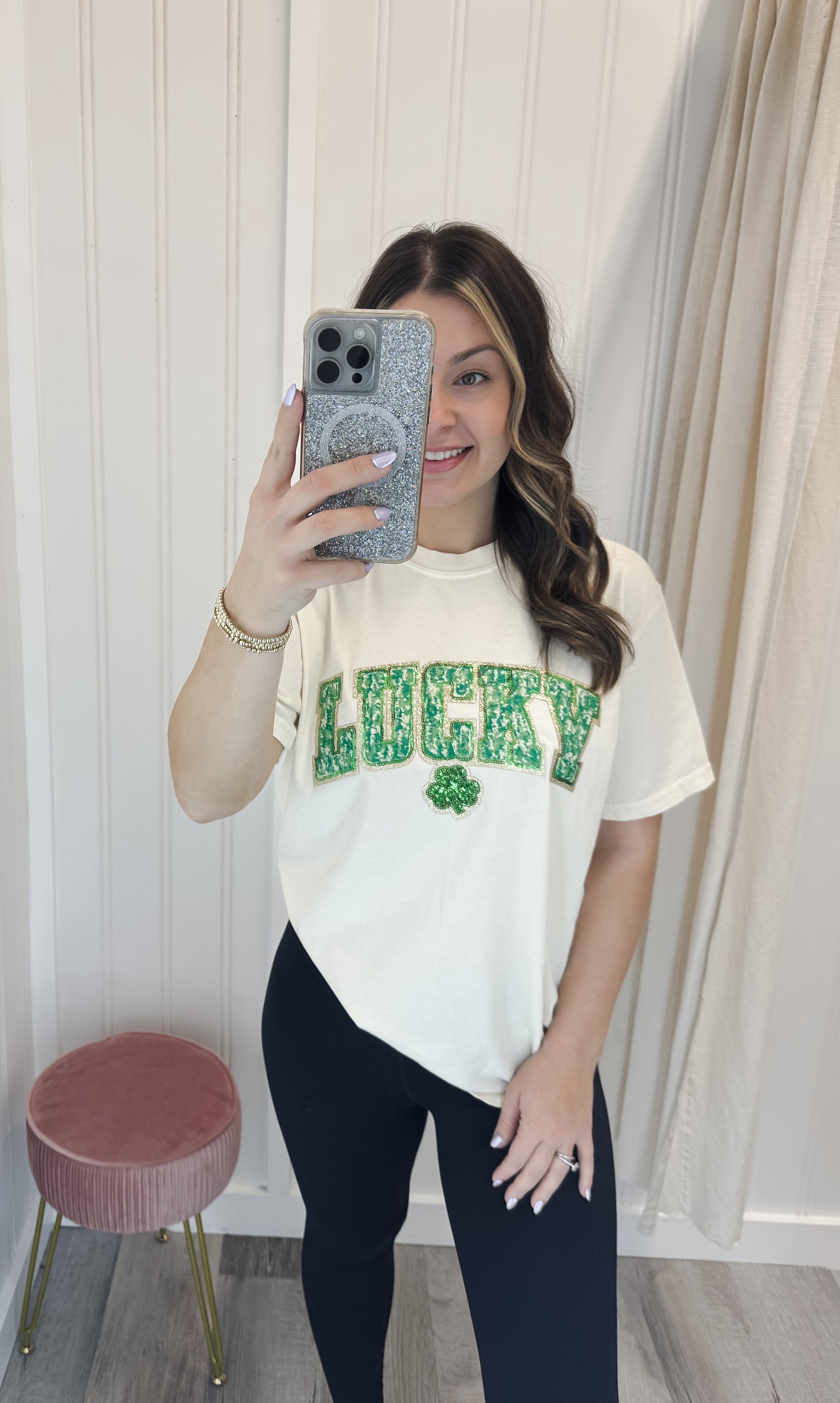 Lucky Chenille Patch Tee