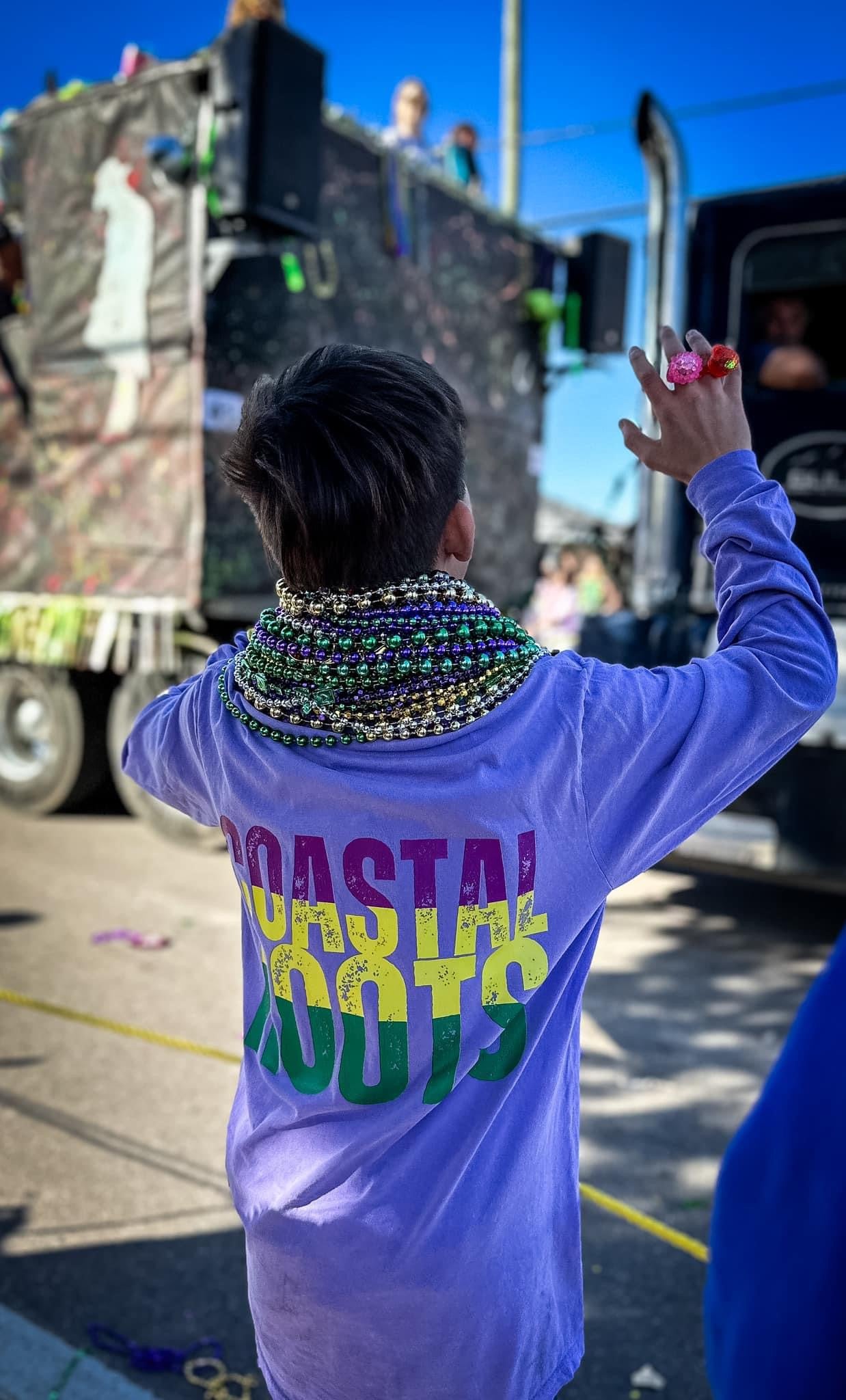 Coastal Roots - Purple, Green & Gold Long Sleeve Pocket Tee