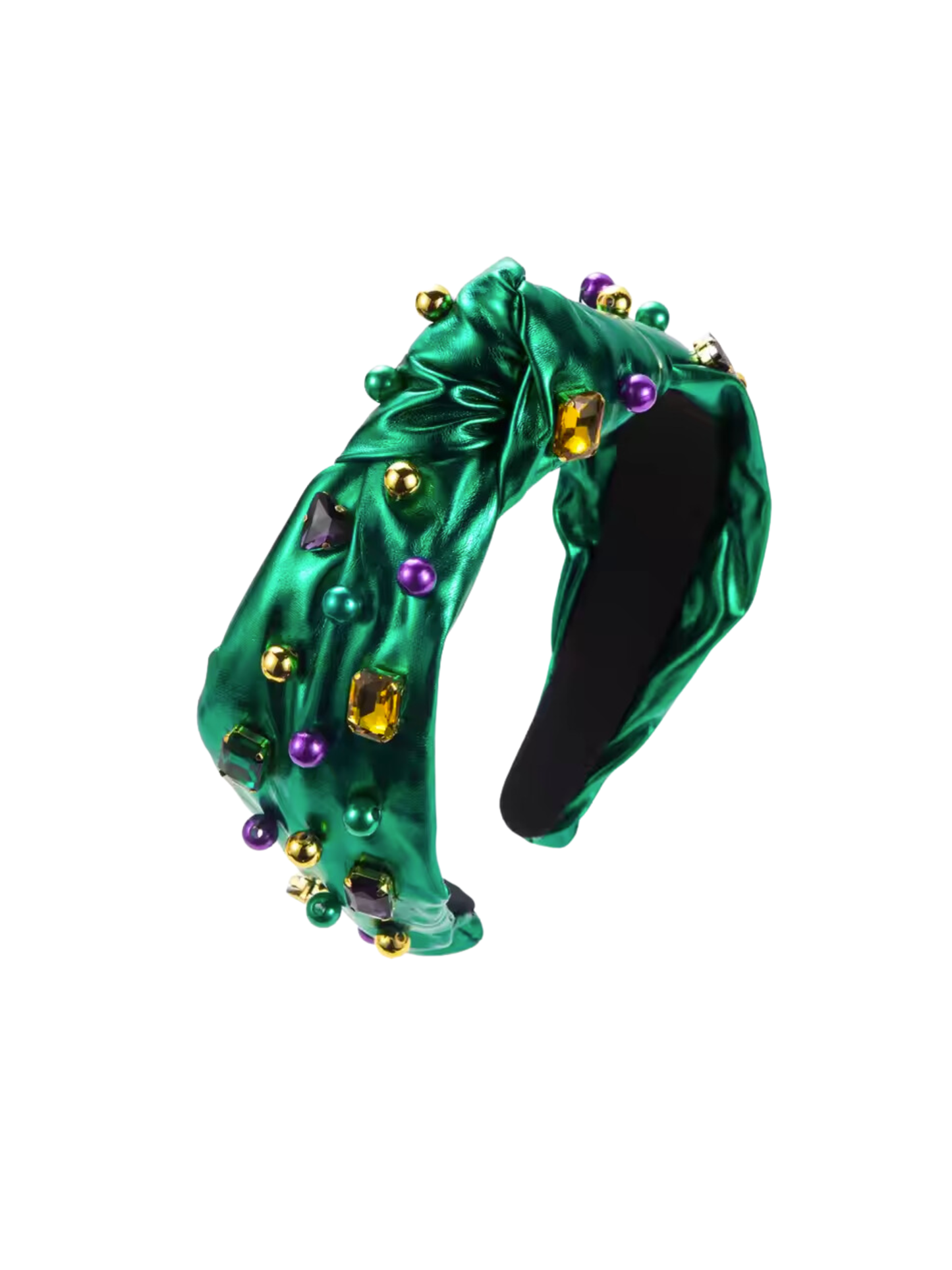 Metallic Jeweled Mardi Gras Headband