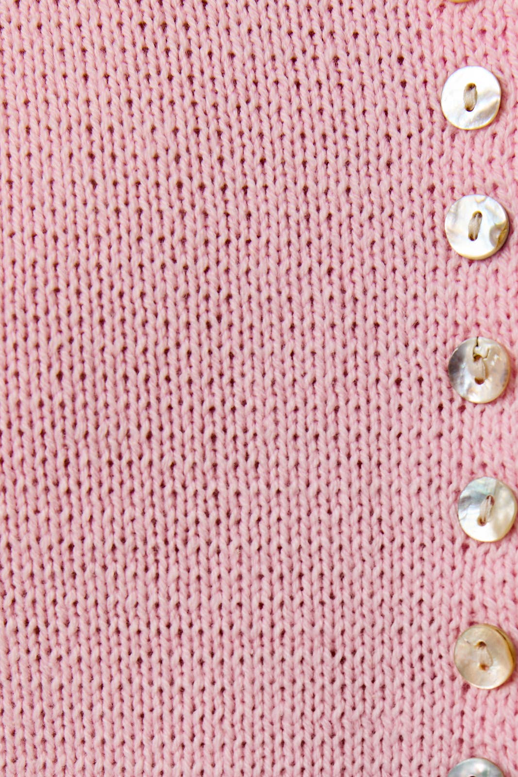 CAP SLEEVE ROUND NECK BUTTON DOWN SWEATER TOP