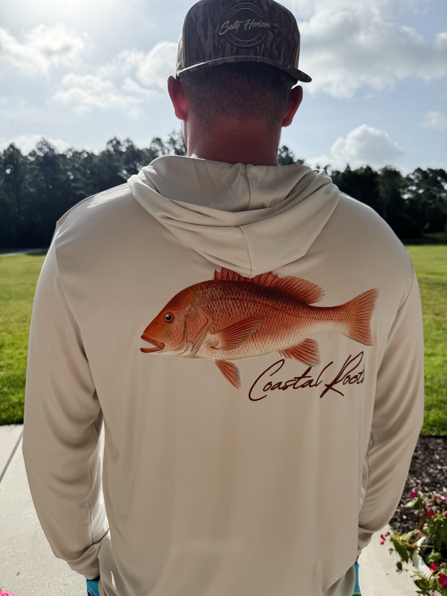 Snapper Hooded Performance Long Sleeve Tee