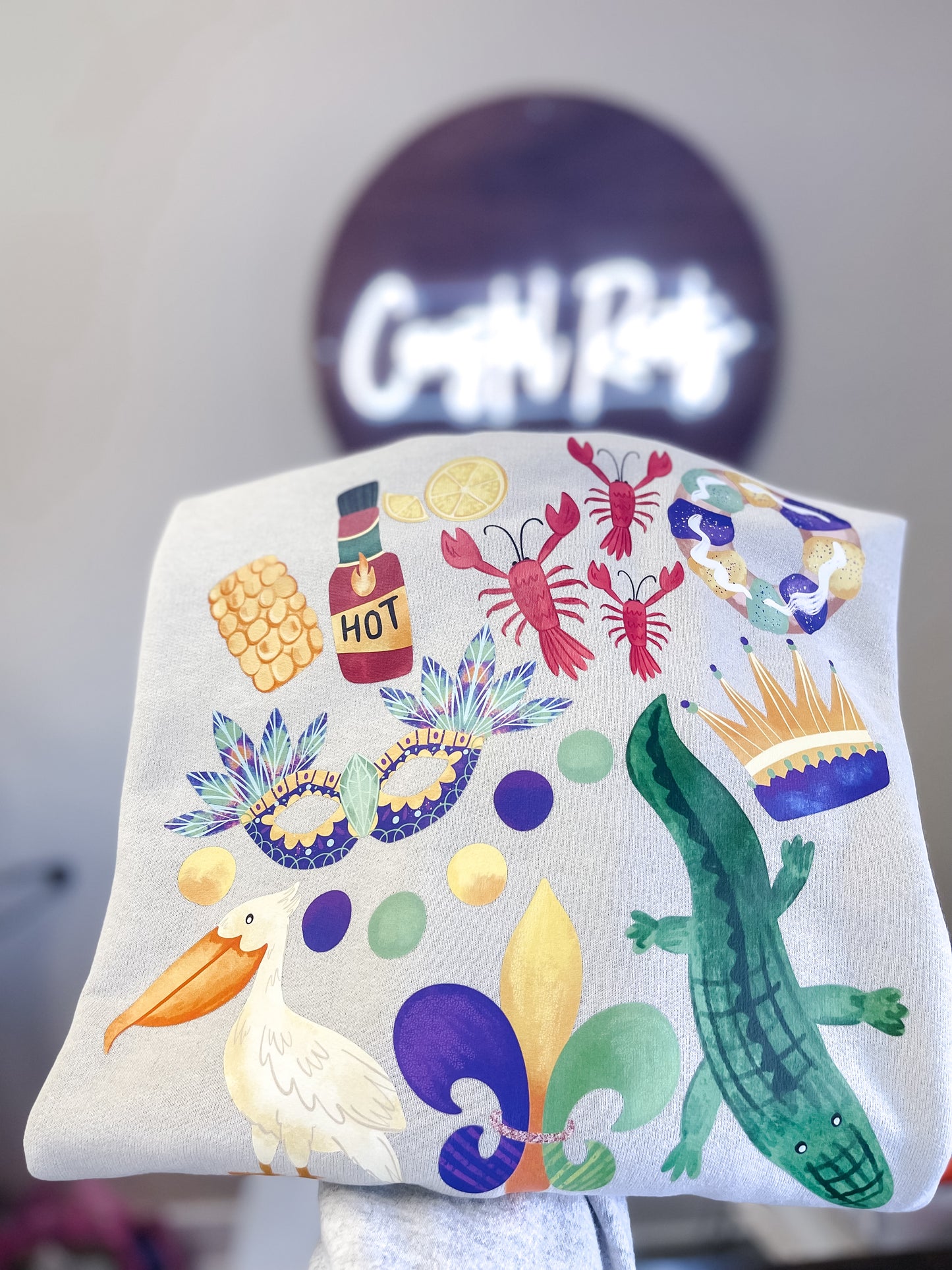 Mardi Gras in the South Sweatshirt