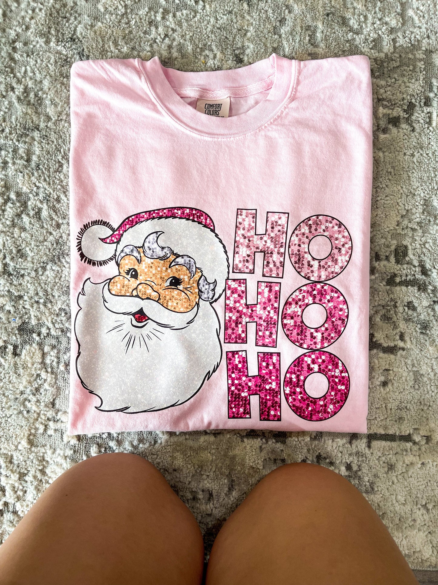 Faux Sequin Ho Ho Ho - kids