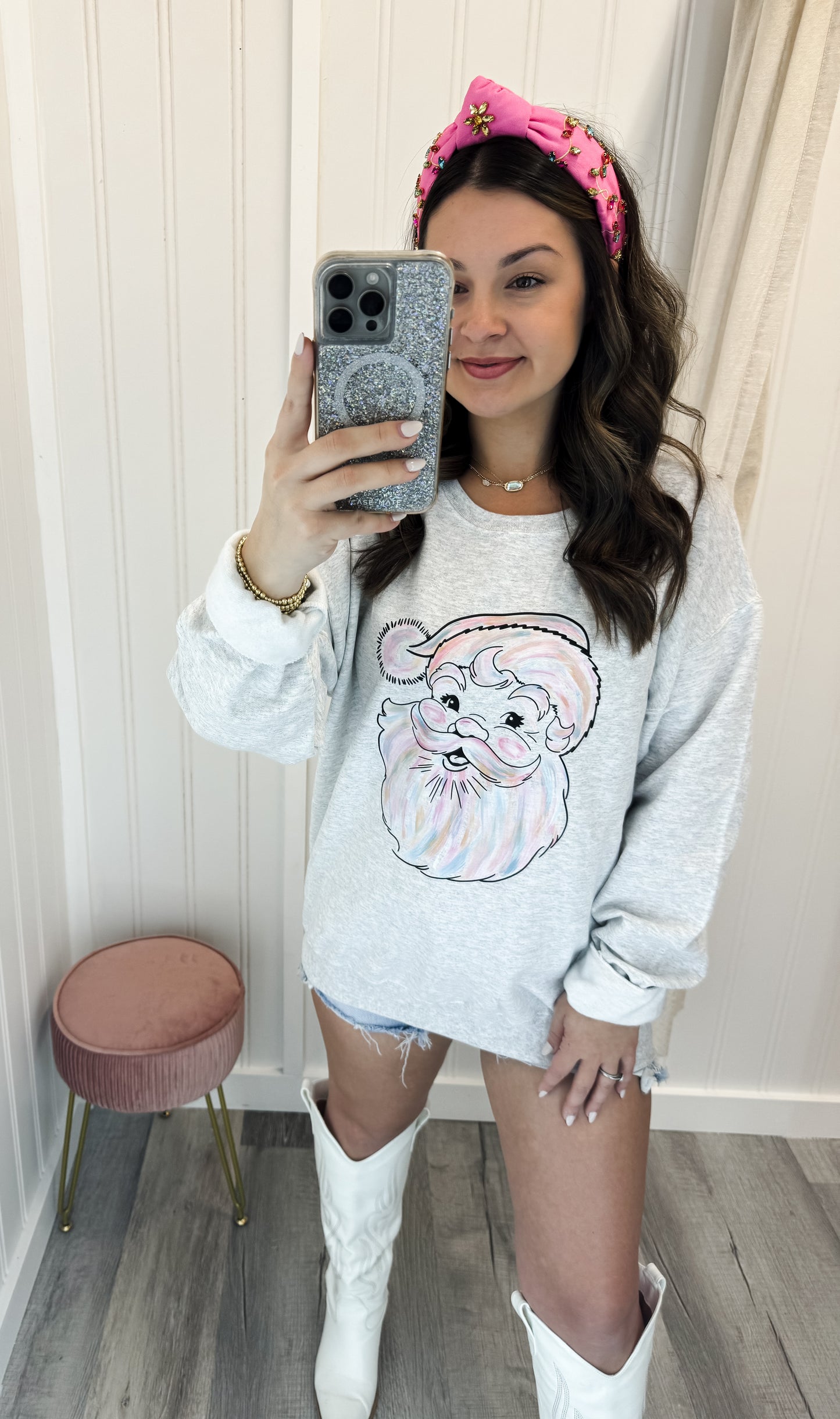 Watercolor Santa Sweatshirt