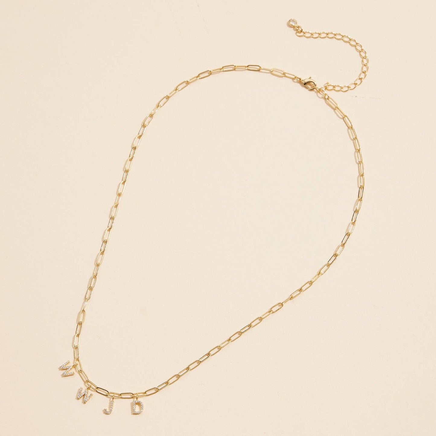 WWJD 18K Gold Charm Necklace