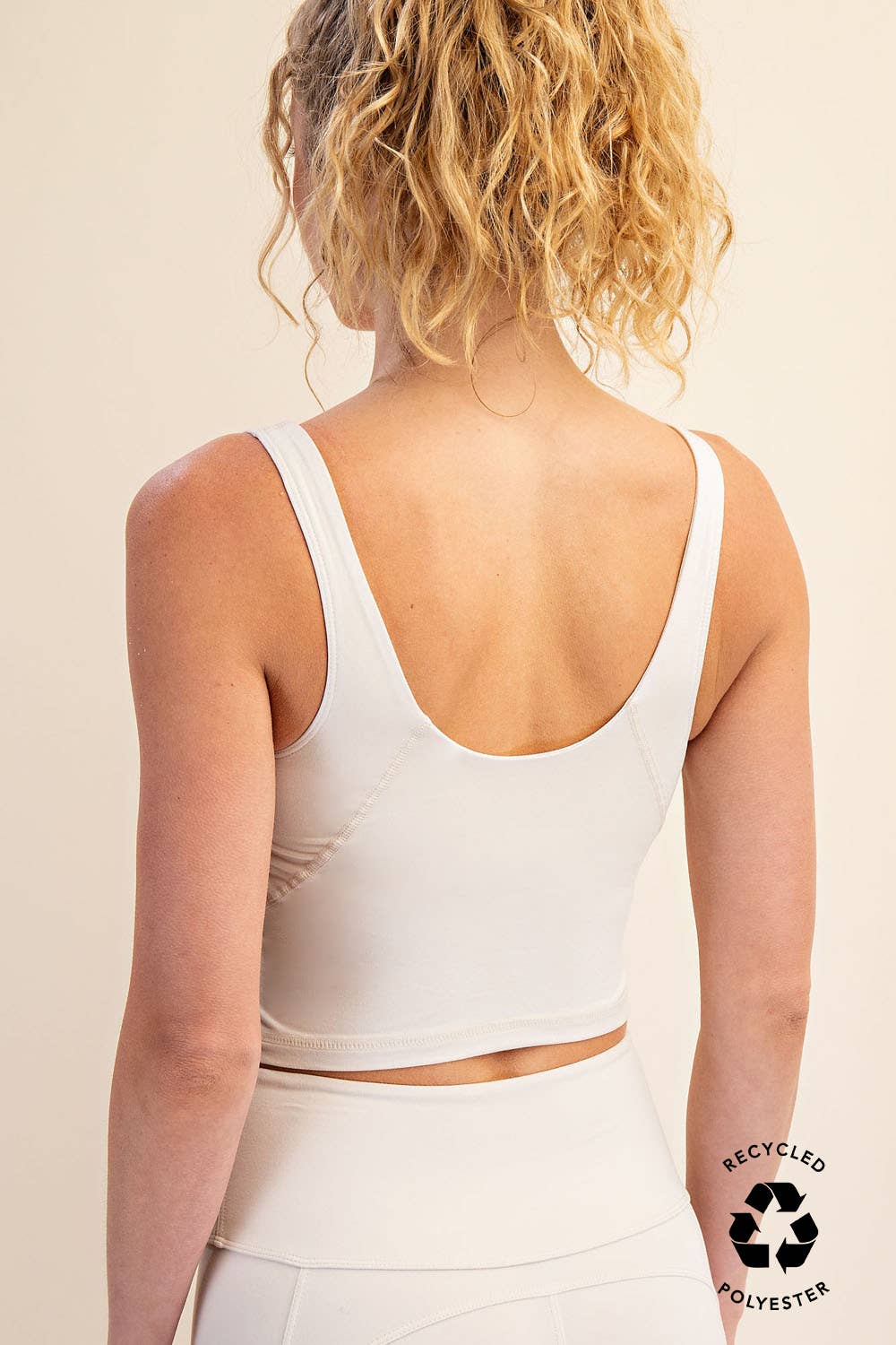V-Neck Cropped Padded Tank