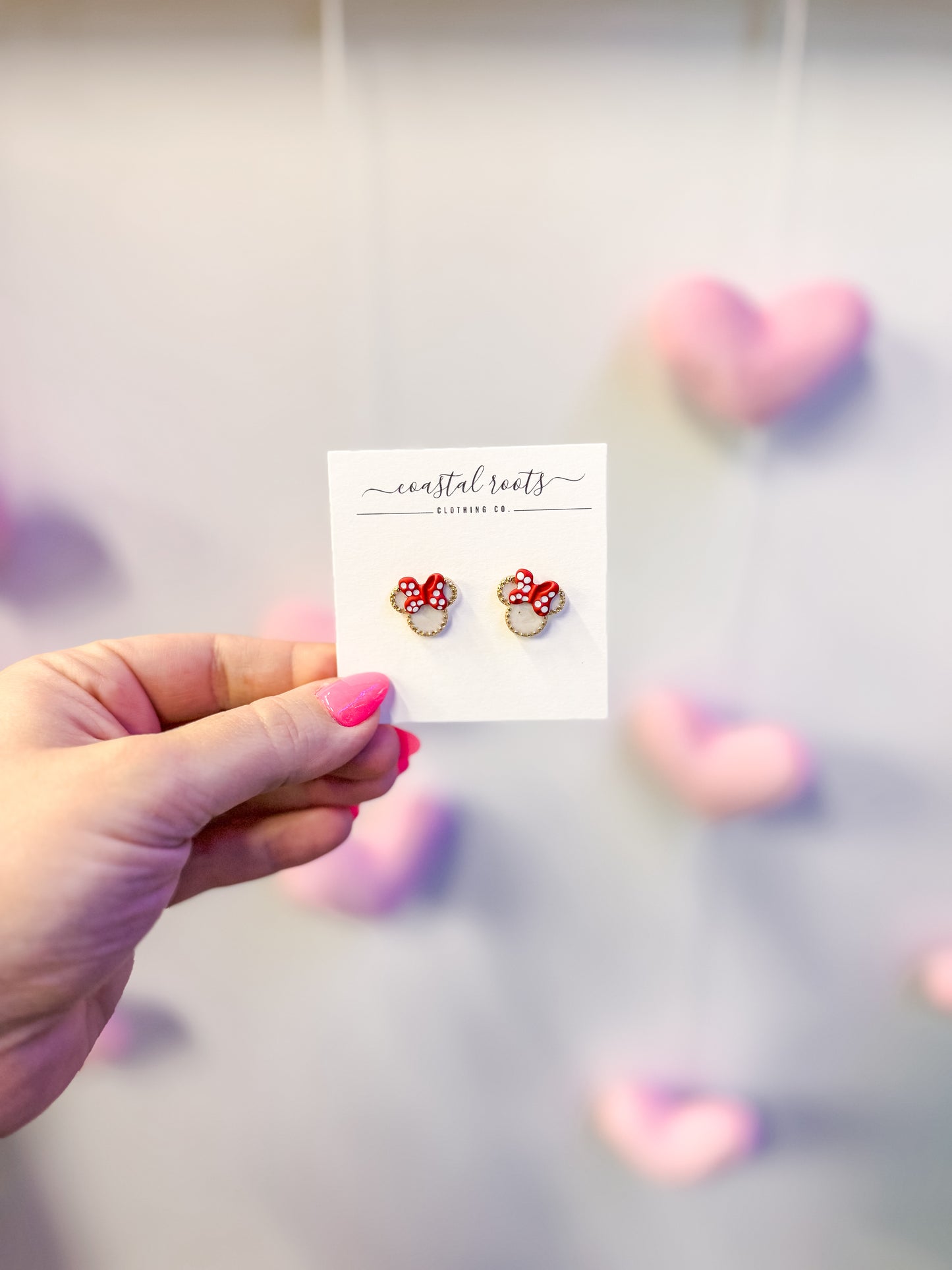 Minnie Mouse Bow Earrings