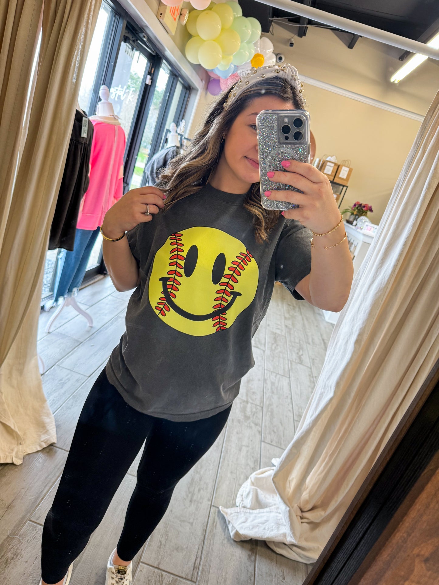 Softball Smiley Tee