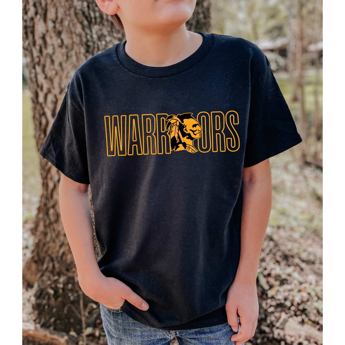 Custom Outlined School & Mascot Tee