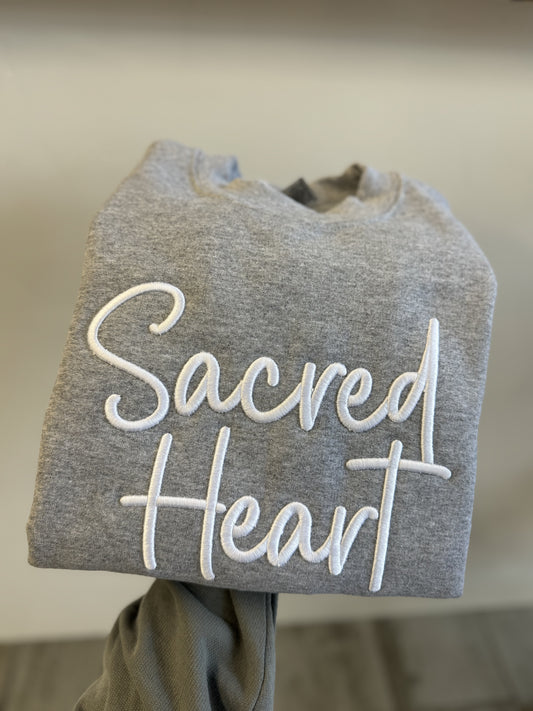 Sacred Heart Puff Embroidered Sweatshirt