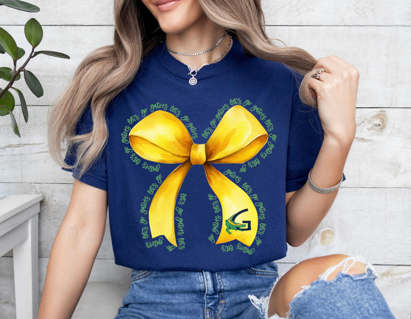 Let’s Go Gators Bow Tee