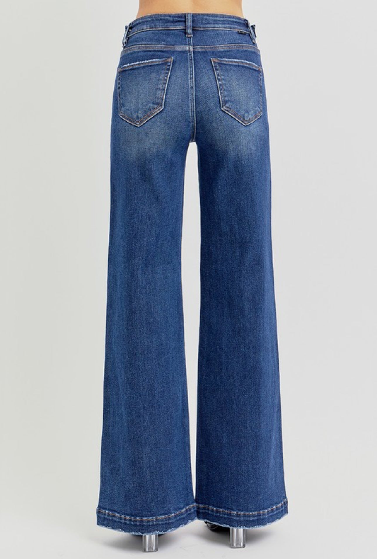 Risen - Tummy Control High Rise Wide Leg Jeans