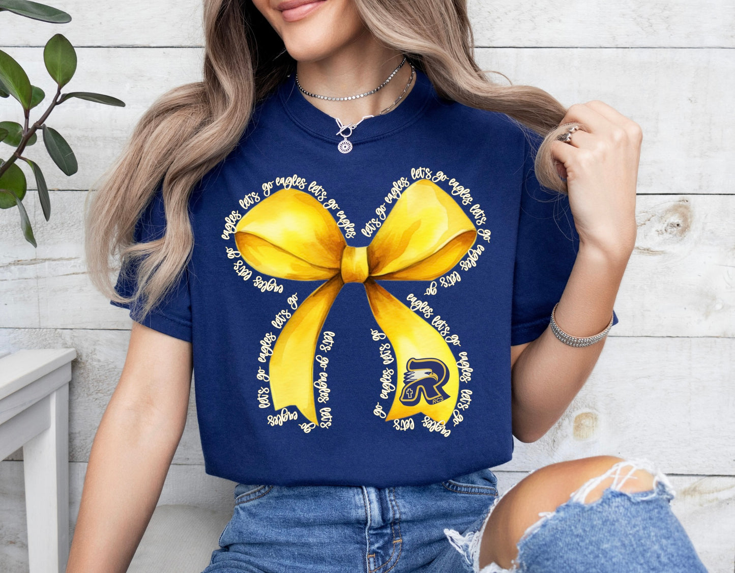 Let’s Go Resurrection Eagles Bow Tee