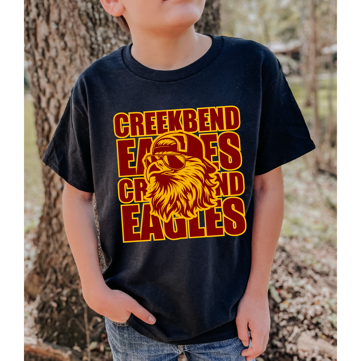 Custom School & Cool Mascot Tee - FRONT & BACK DESIGN