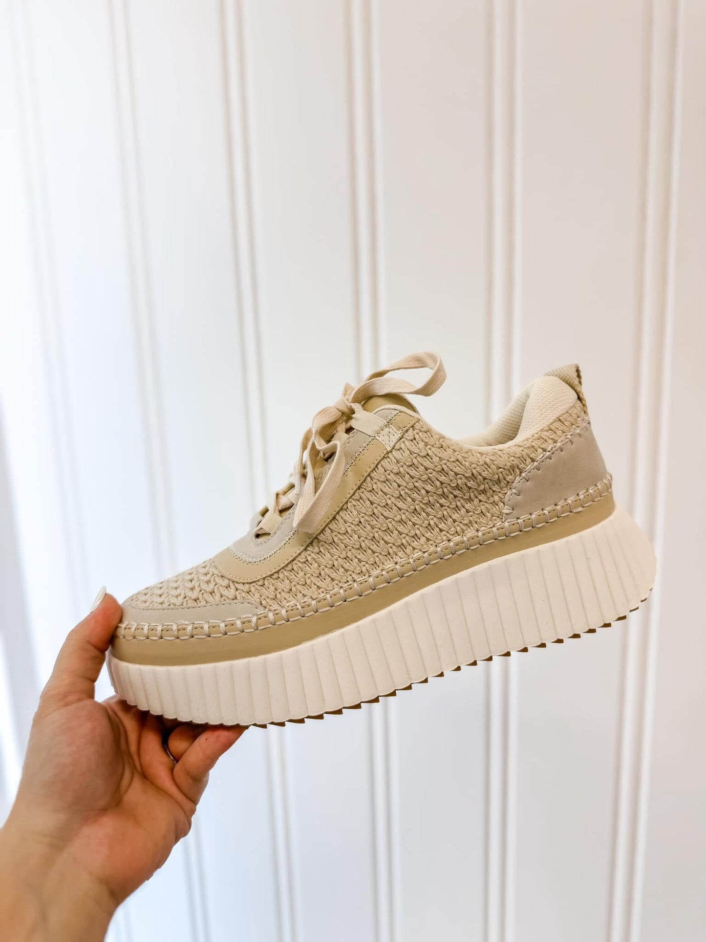 Duchess Off-White Crochet Sneakers