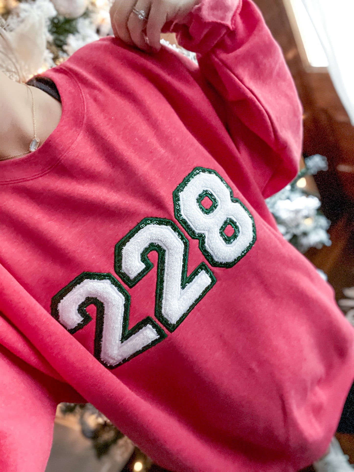 228 Appliqué Christmas Sweatshirt