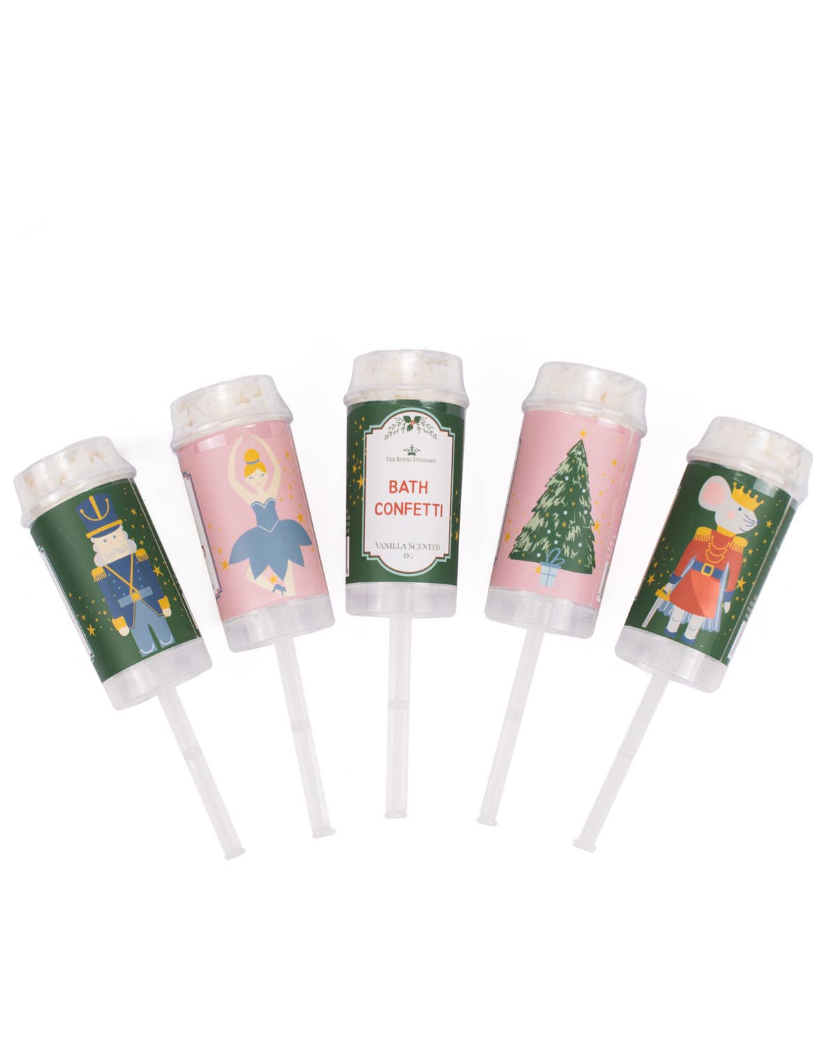 Nutcracker Waltz Bath Confetti Poppers Vanilla Scented 24*15g