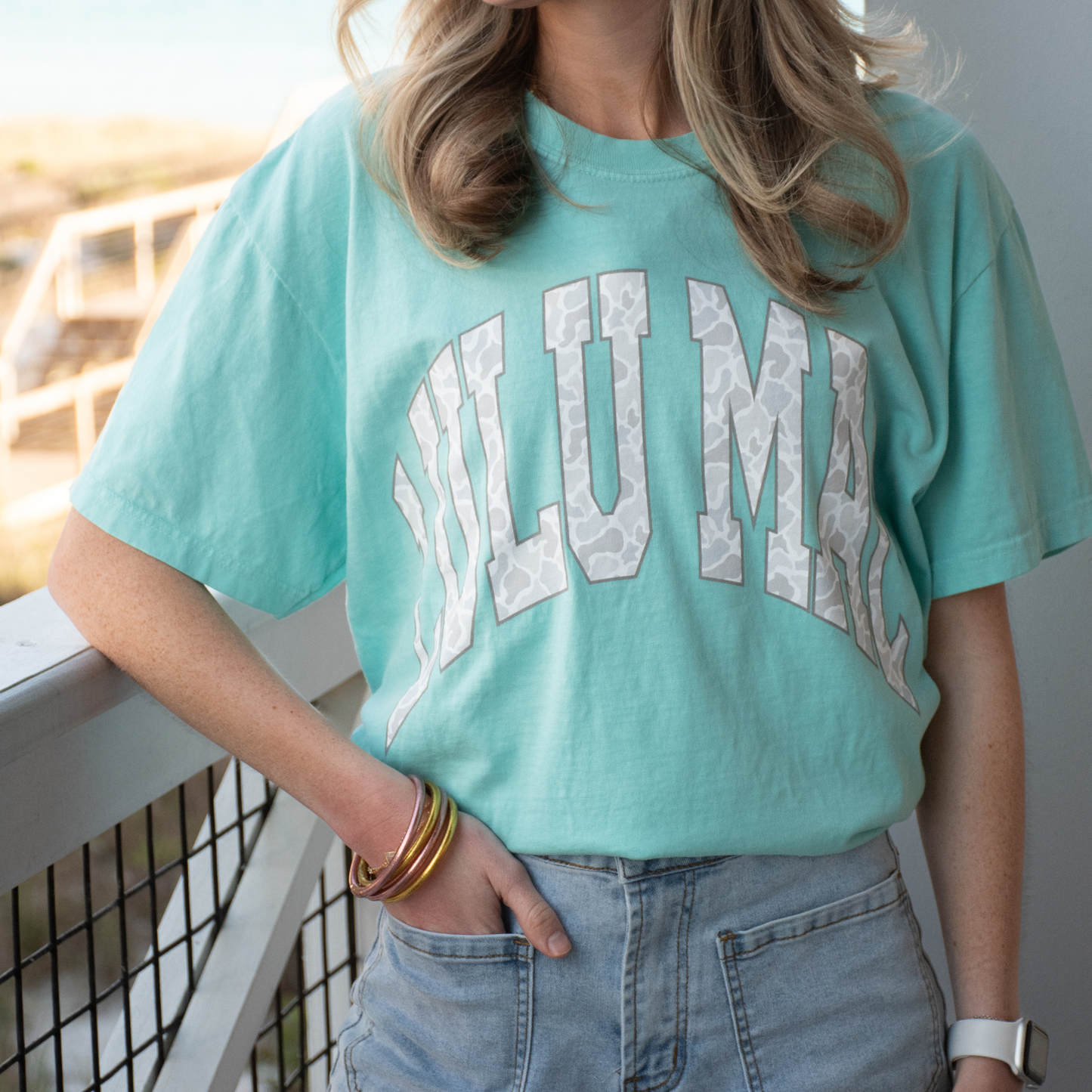 Camo Adult Chalky Mint Comfort Colors Tee