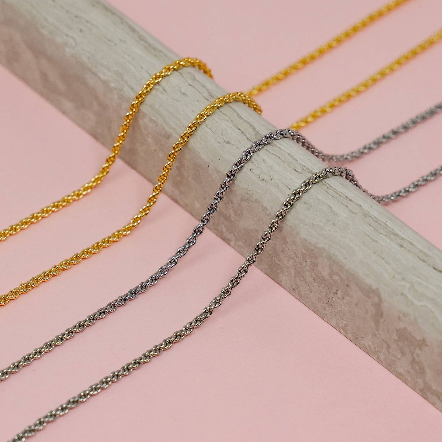 Skinny Rope Chain Necklace | Threader Charm Necklace