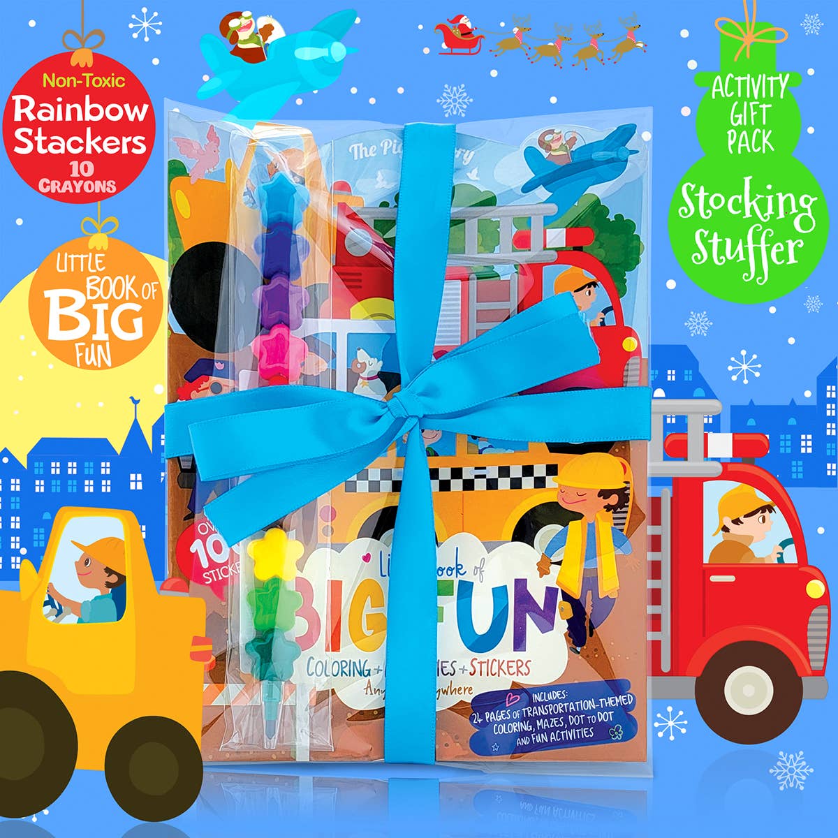 Crazy Car Town Easter Basket Activity Gift Pack for Kids