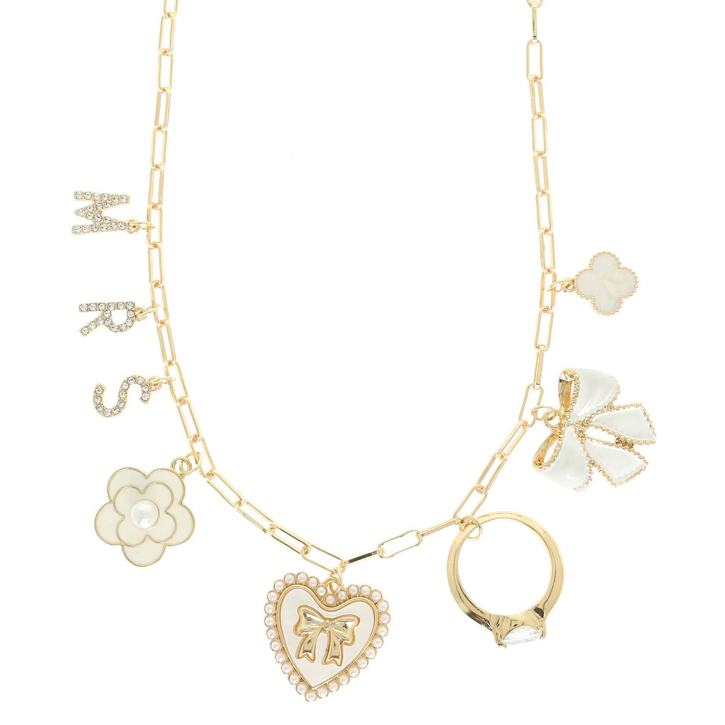 Spring Engagement Theme Multi-Charm Necklace