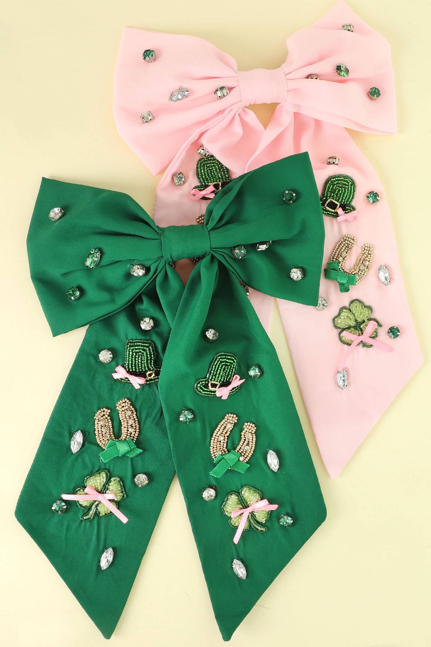 Saint Patrick's Theme Bow Barrette Hair Clip