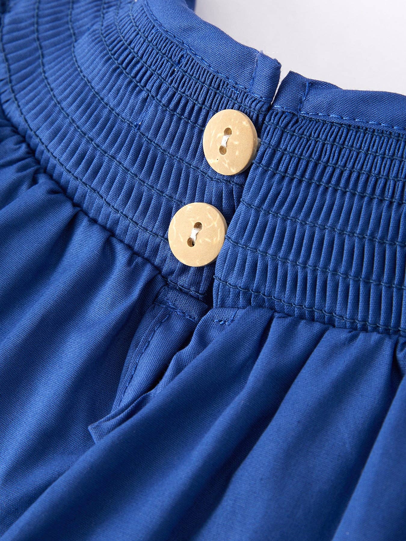 4th of july USA Embroidered Smocking Navy Blue Girls' Dress