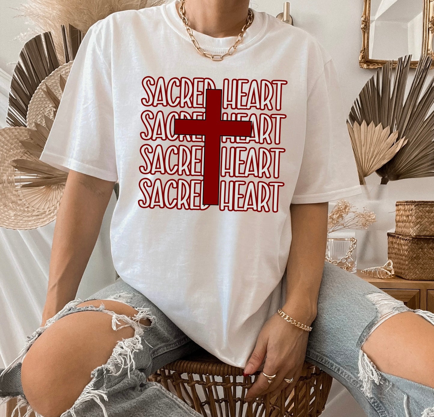 Sacred Heart - Cross Tee