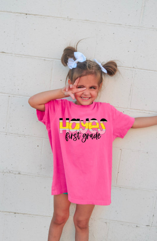 Custom Pencil Name Tee