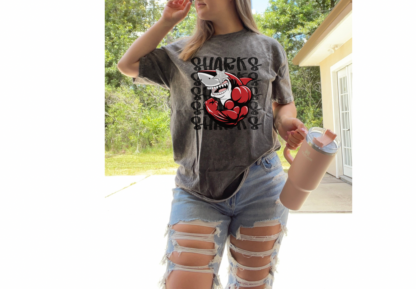 Preppy Sharks Tee