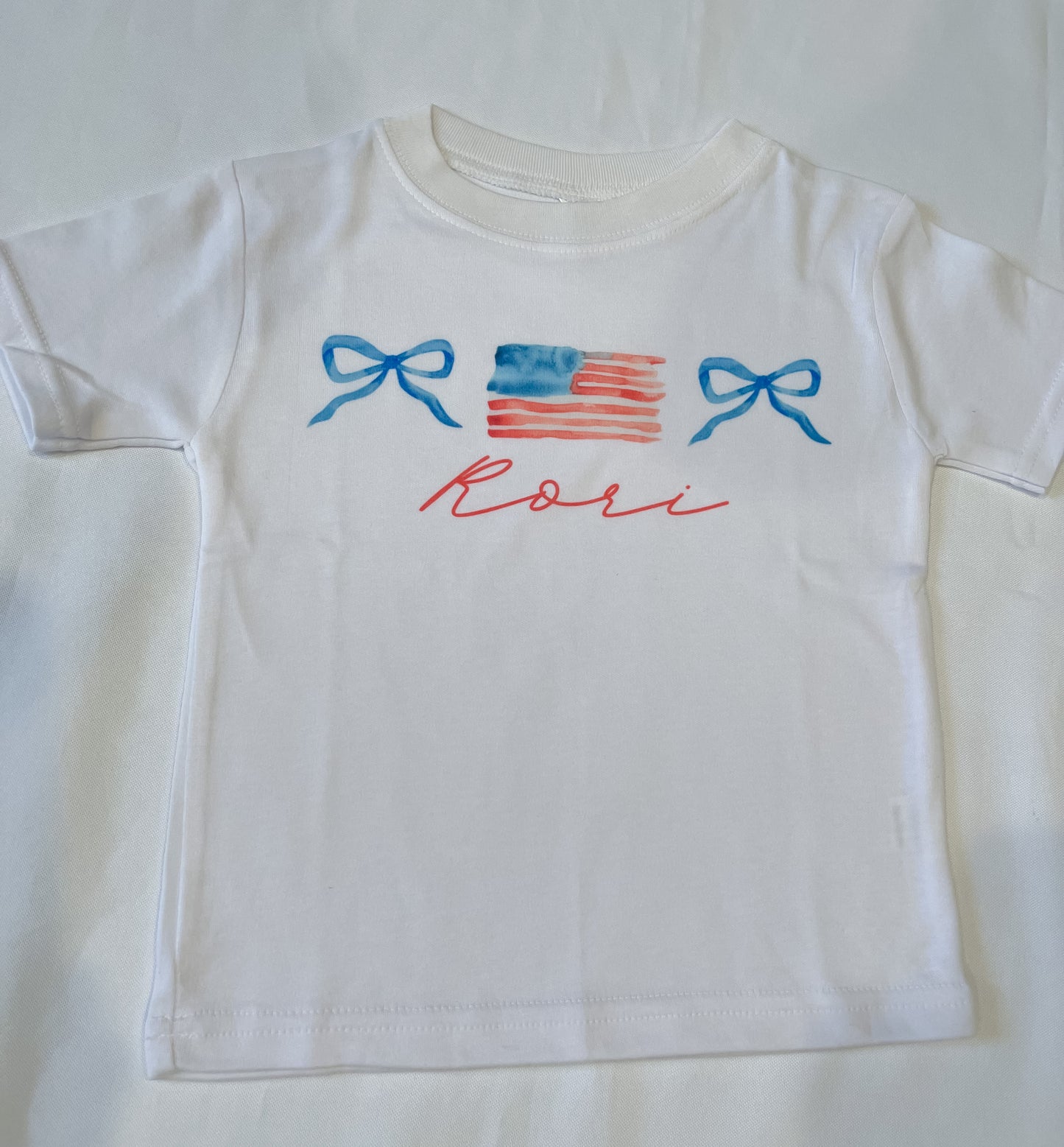 American Flag & Bows Trio Tee