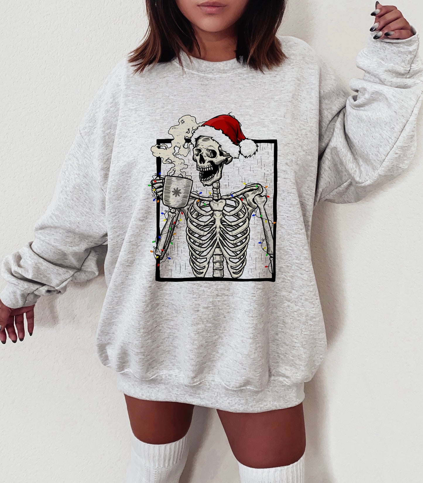 Caffeinated Christmas Skellie Tee/Sweatshirt
