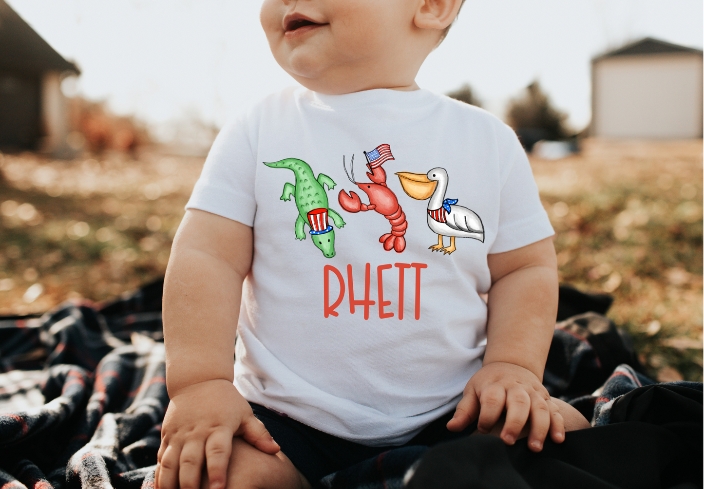 Patriotic Bayou Animals Tee