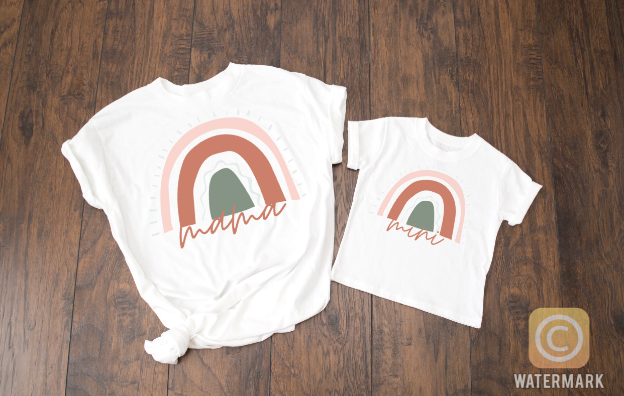 Mama & Mini Rainbow Tee
