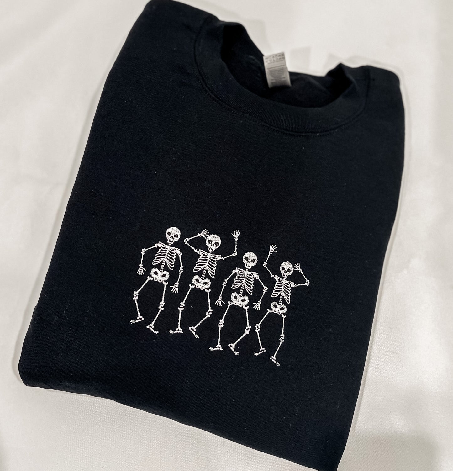 Embroidered Dancing Skeletons Sweatshirt