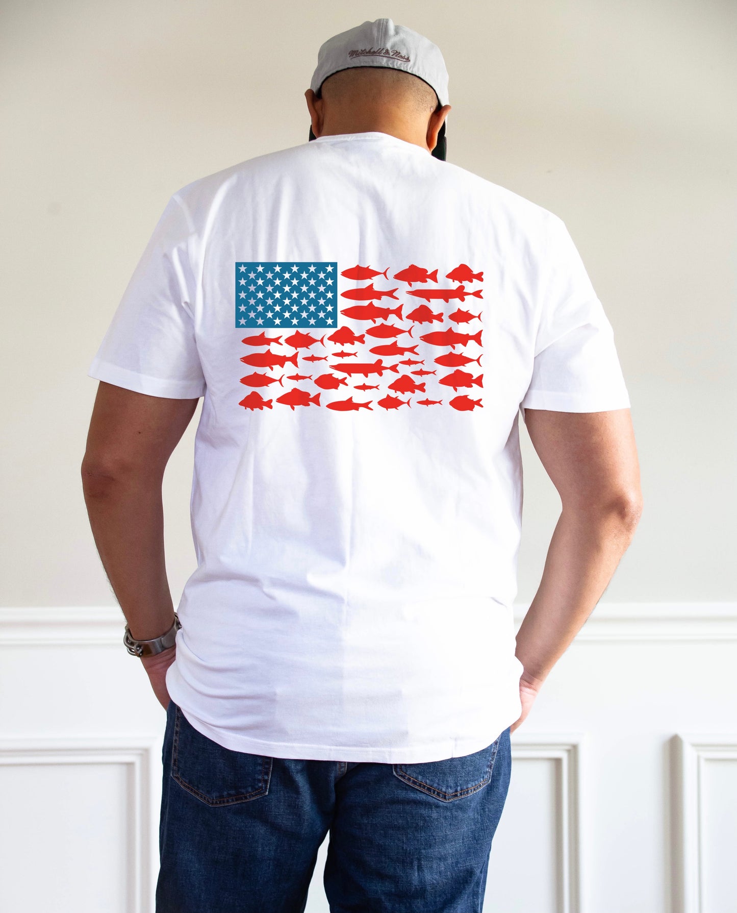 Fishing USA Flag Tee