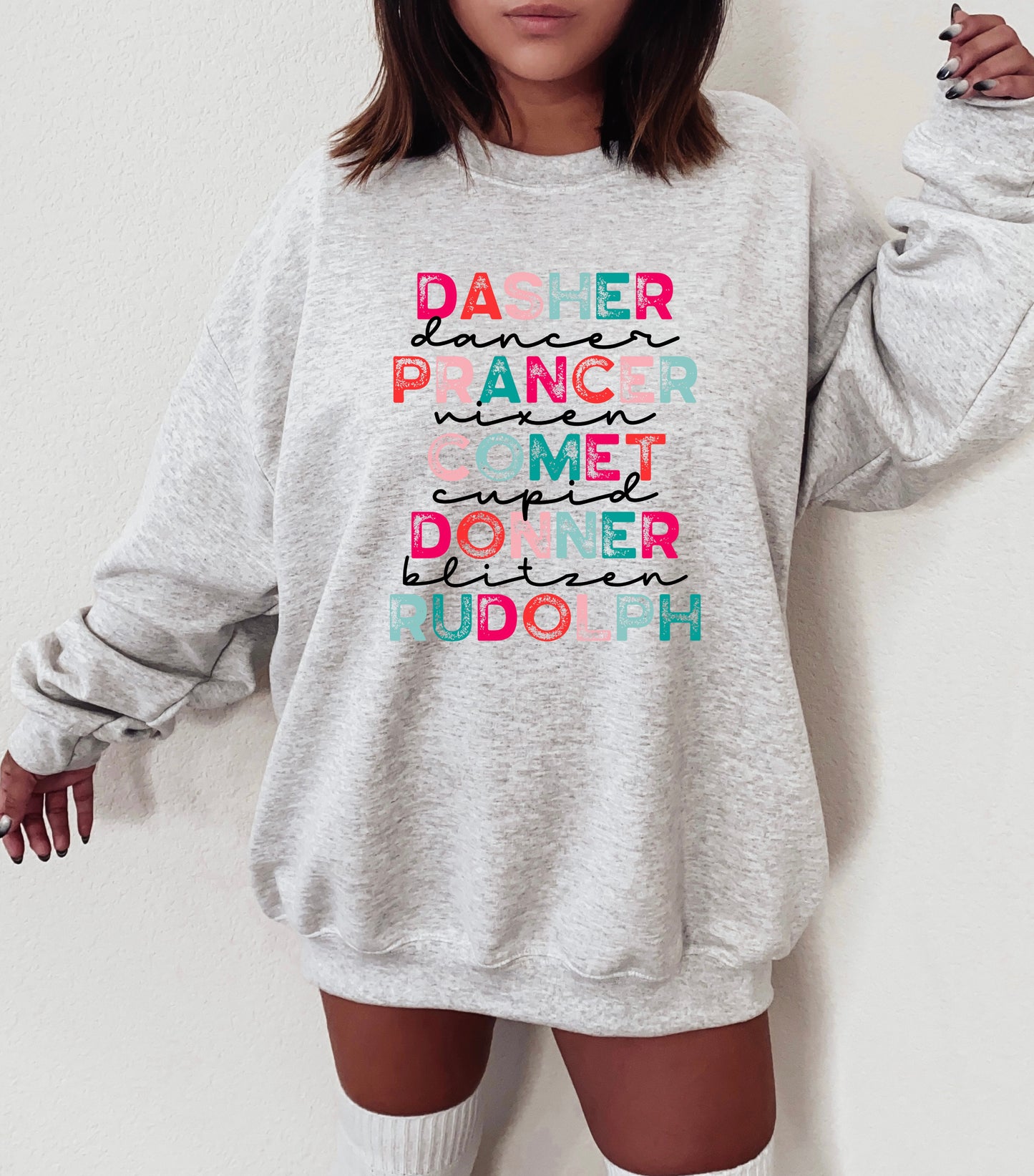 Colorful Reindeer Tee/Sweatshirt