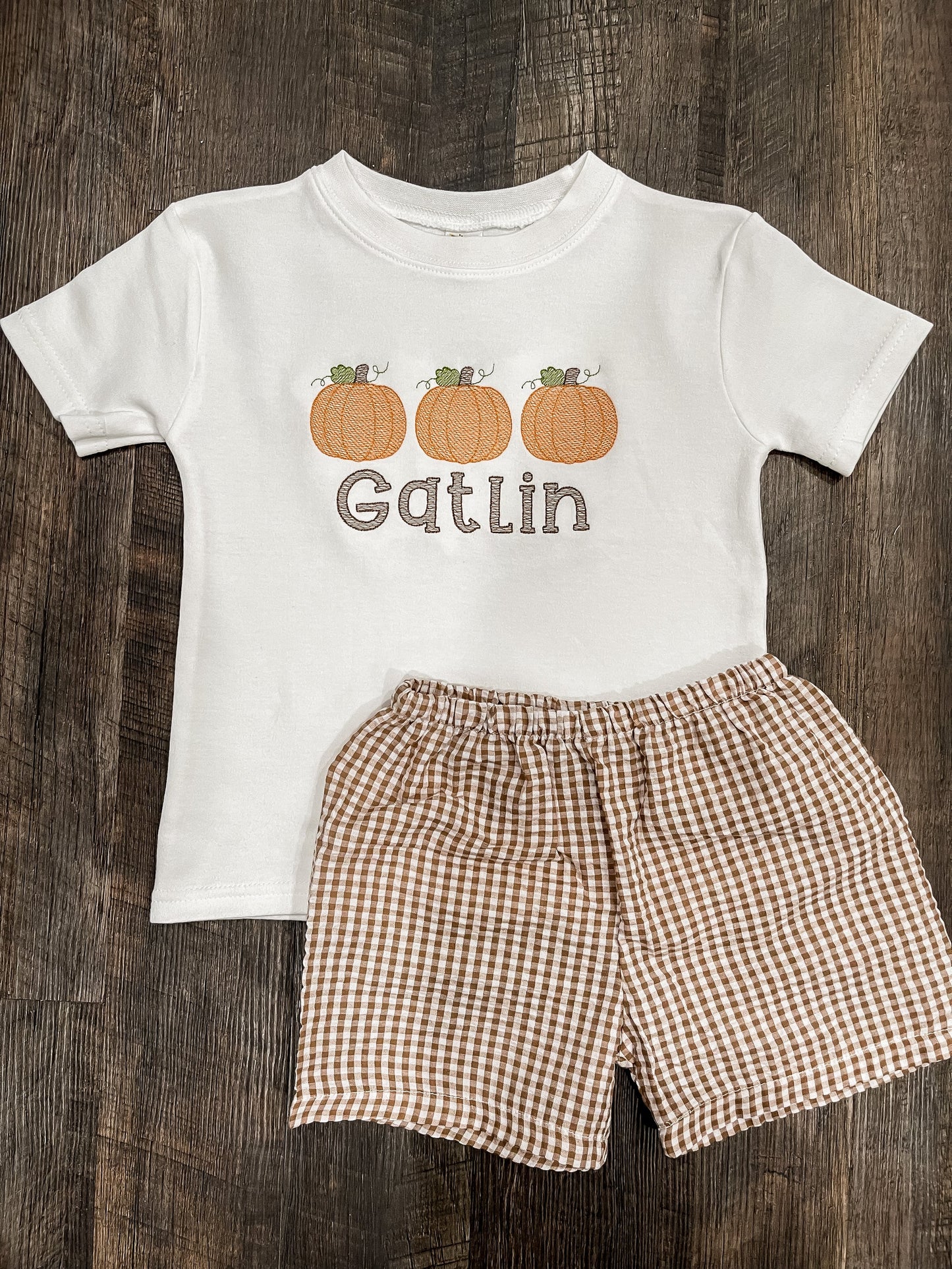 Embroidered Pumpkins Trio