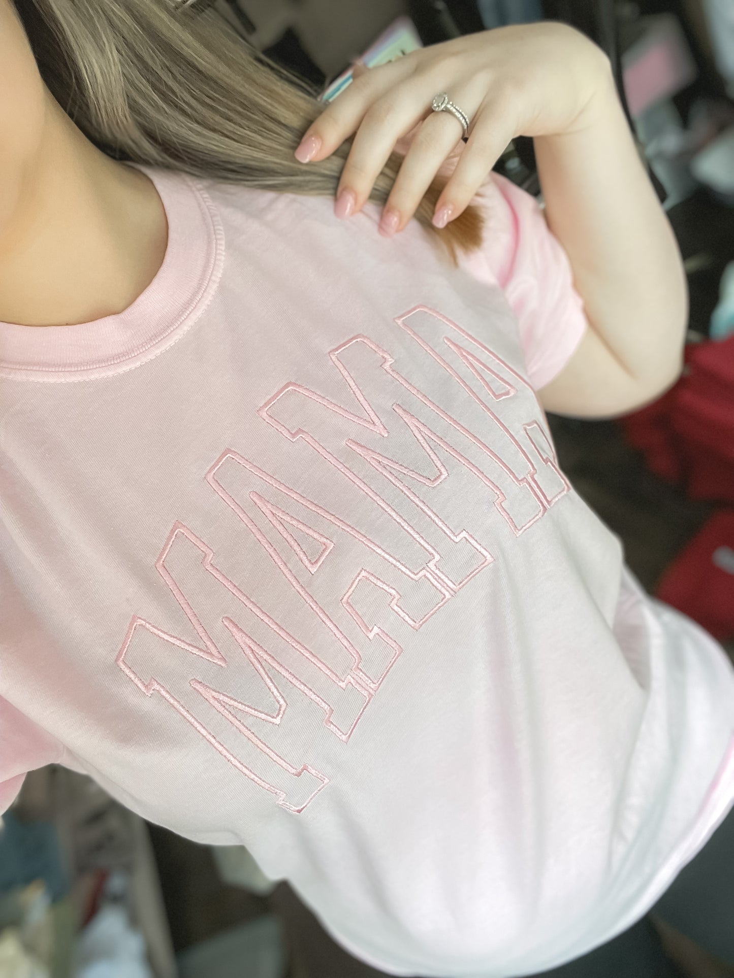 Embroidered Comfort Color Mama Tee