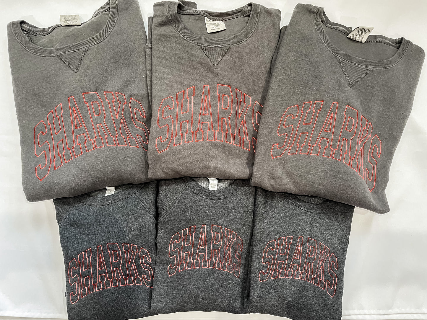 Embroidered Sharks ComfortWash Sweatshirt