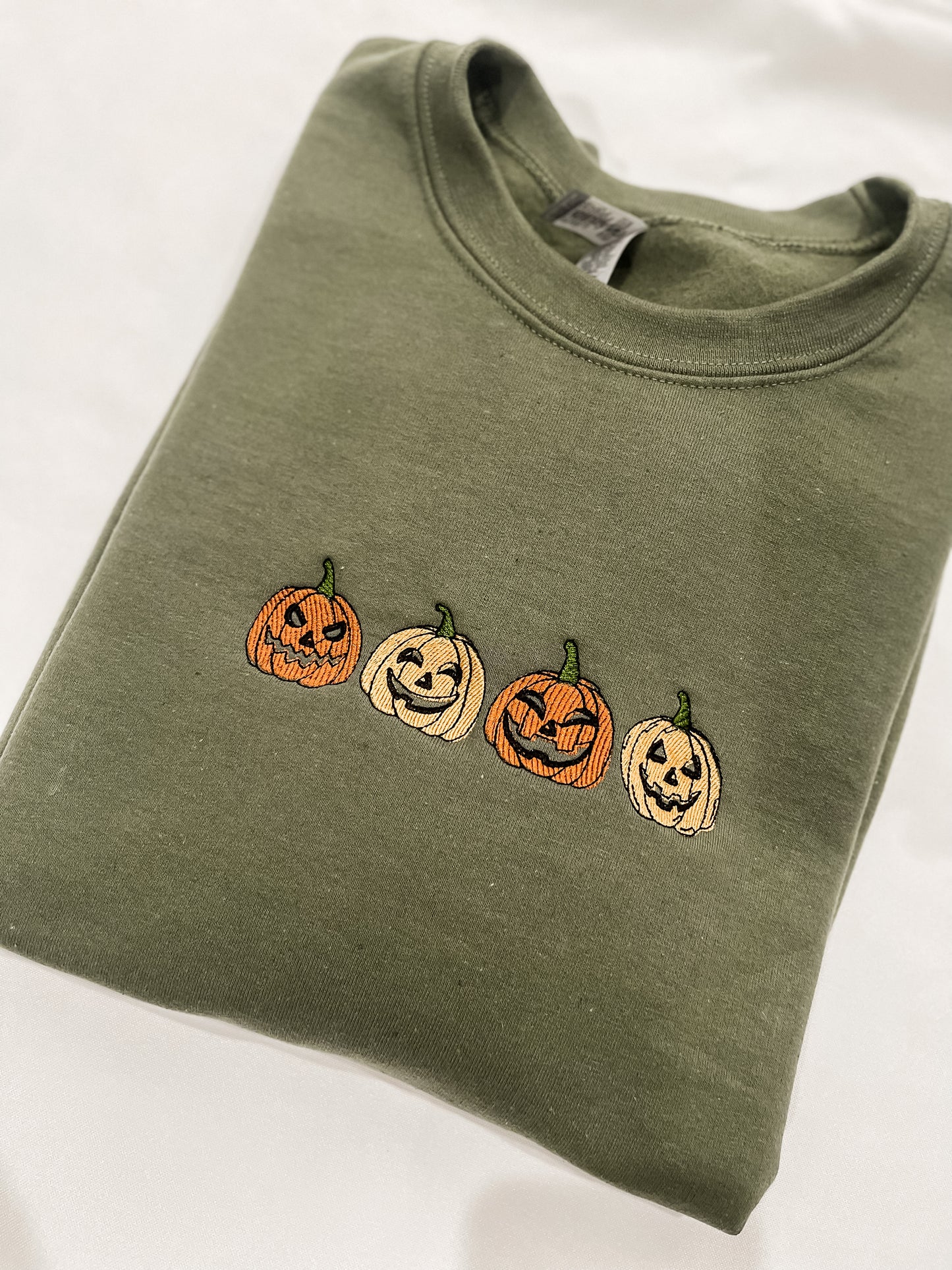 Embroidered Pumpkin Sweatshirt